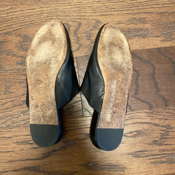 Vince Black Leather Slipper 7 - Picture 3 of 3